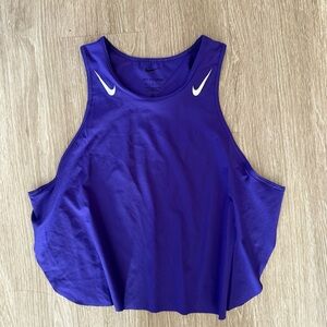 Nike aeroswift drifit ADV cropped running tank sz M